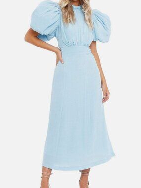 ROTATE BIRGER CHRISTENSEN Women's Blue Dawn Midi Dress Size 2